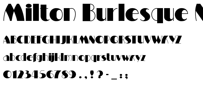 Milton Burlesque NF font